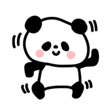 Fluffy panda sticker #4268598