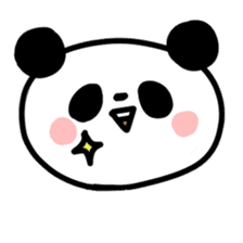 Fluffy panda sticker #4268599