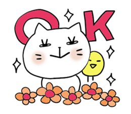 Cat and bird 3 sticker #4270648