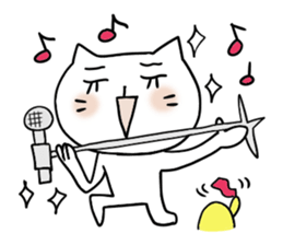 Cat and bird 3 sticker #4270653