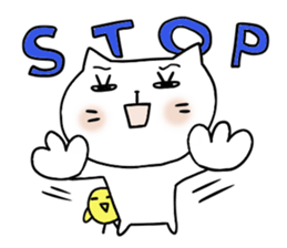 Cat and bird 3 sticker #4270660