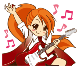 Guitar Hakase and Rokugen Kanade sticker #4274120