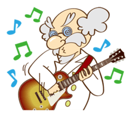 Guitar Hakase and Rokugen Kanade sticker #4274121