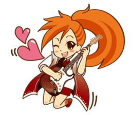 Guitar Hakase and Rokugen Kanade sticker #4274138