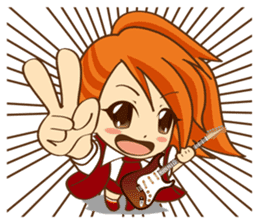 Guitar Hakase and Rokugen Kanade sticker #4274143