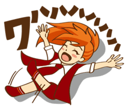 Guitar Hakase and Rokugen Kanade sticker #4274159