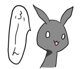 Biting black rabbit sticker #4275538