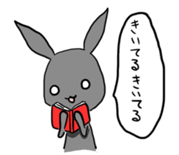 Biting black rabbit sticker #4275556