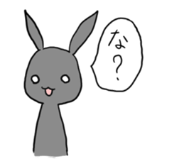 Biting black rabbit sticker #4275567
