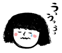 Bobbed hair girl's sticker sticker #4276901