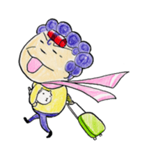Hello from Dotonbori! THE Osaka aunt!! sticker #4277265