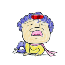 Hello from Dotonbori! THE Osaka aunt!! sticker #4277269