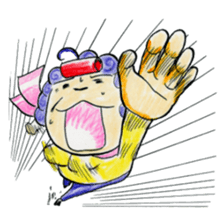 Hello from Dotonbori! THE Osaka aunt!! sticker #4277271