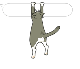 cat on an empty stomach. sticker #4278454