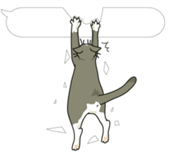 cat on an empty stomach. sticker #4278455