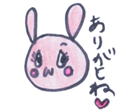 Rabbit and caterpillars sticker #4279369