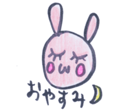 Rabbit and caterpillars sticker #4279377