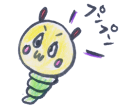 Rabbit and caterpillars sticker #4279387