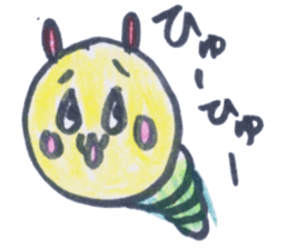 Rabbit and caterpillars sticker #4279396