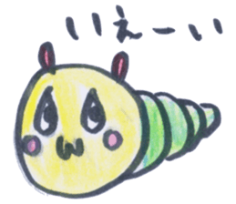 Rabbit and caterpillars sticker #4279398