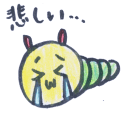 Rabbit and caterpillars sticker #4279400