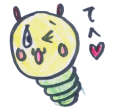 Rabbit and caterpillars sticker #4279407