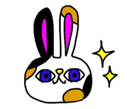 Ritsuko-chan and cat and rabbit sticker #4280671