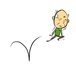 little, fret old man sticker #4281305