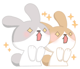 Good friend rabbit. sticker #4281488