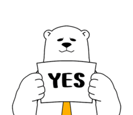 The polar bear which nods sticker #4283508