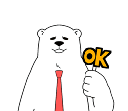 The polar bear which nods sticker #4283509