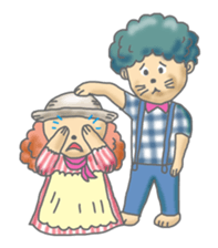 Two children of the small forest sticker #4284701