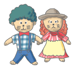 Two children of the small forest sticker #4284725