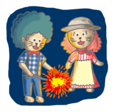 Two children of the small forest sticker #4284733