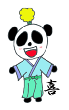 Japanese SAMURAI Panda sticker #4285376