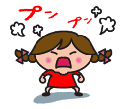 Passionate girl KANA-chan sticker #4285448