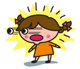 Passionate girl KANA-chan sticker #4285452