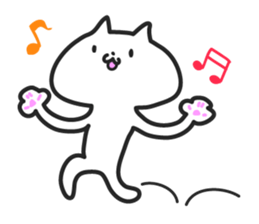 Strange  white cat sticker #4286582