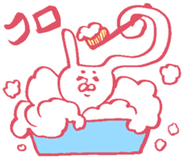 The rabbit which moves freely sticker #4287140