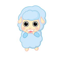 blue merry lamb sticker #4288105