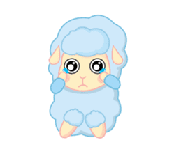 blue merry lamb sticker #4288106