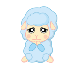 blue merry lamb sticker #4288111