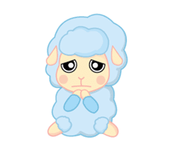 blue merry lamb sticker #4288111
