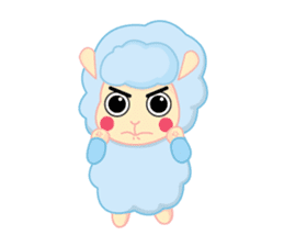 blue merry lamb sticker #4288117