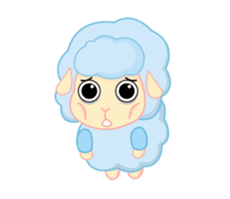 blue merry lamb sticker #4288119