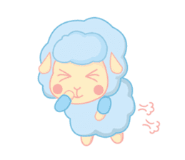 blue merry lamb sticker #4288121
