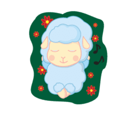 blue merry lamb sticker #4288123