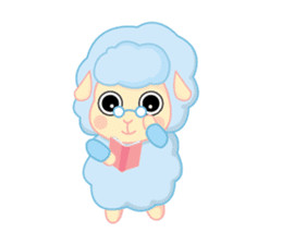 blue merry lamb sticker #4288125