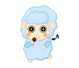 blue merry lamb sticker #4288126