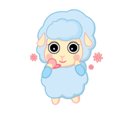blue merry lamb sticker #4288128